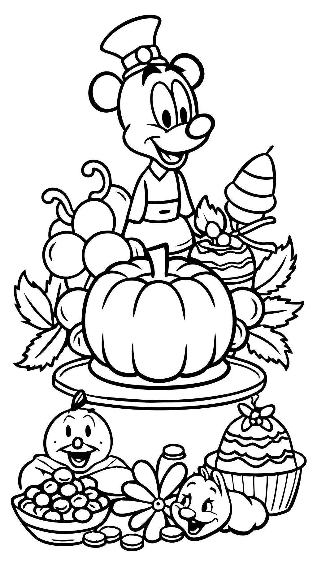 coloriage de Disney Thanksgiving